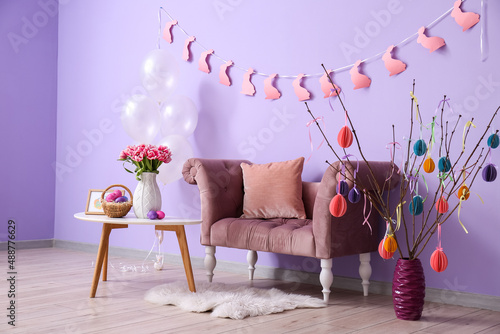 Stylish interior of room de...