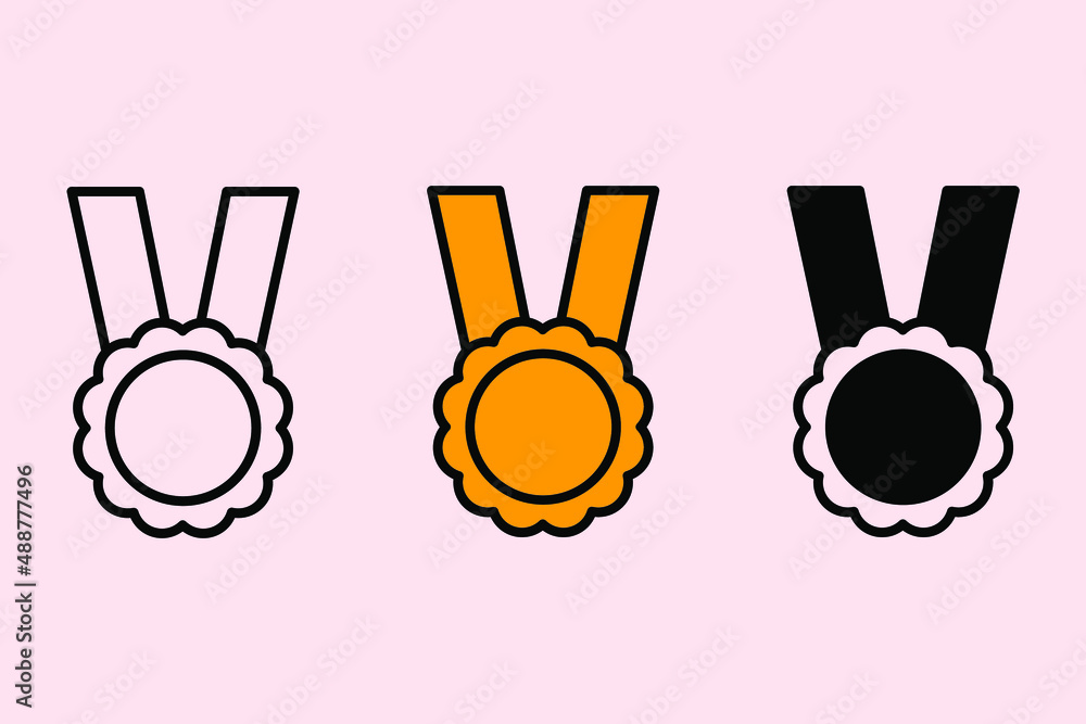 medal icons  symbol vector elements for infographic web