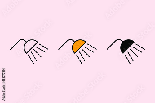 shower icons  symbol vector elements for infographic web