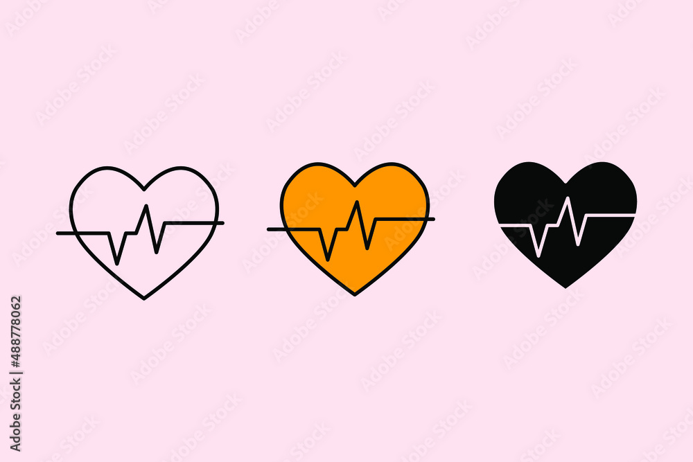 cardio  icons  symbol vector elements for infographic web