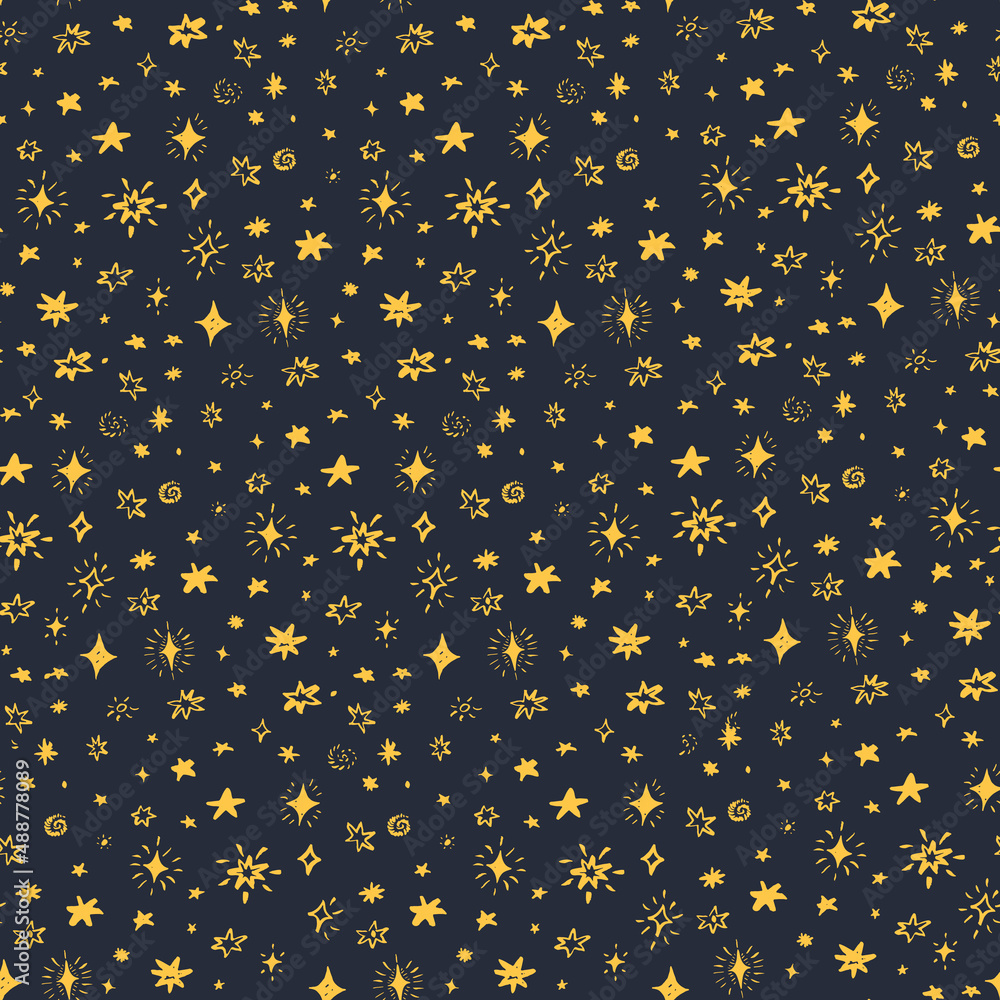 stars on the sky vector seamless pattern stars on the sky vector seamless pattern
