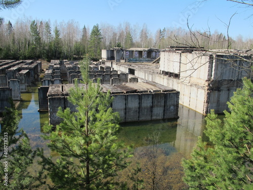 Flooded and abandoned soviet bunker