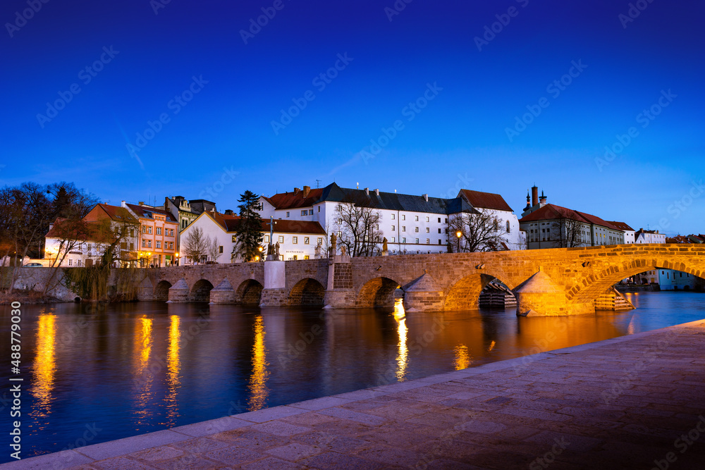 The oldest stone bridge in central Europe, Pisek city, Czechia