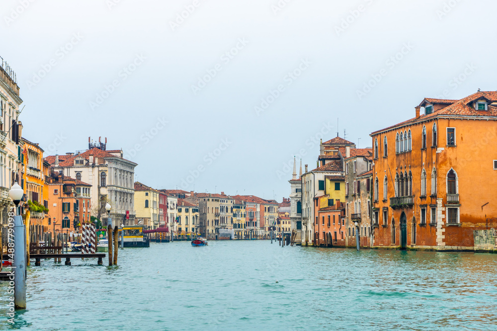 A view over the Grand Canal in Venice from Ponte degli Scalzi.