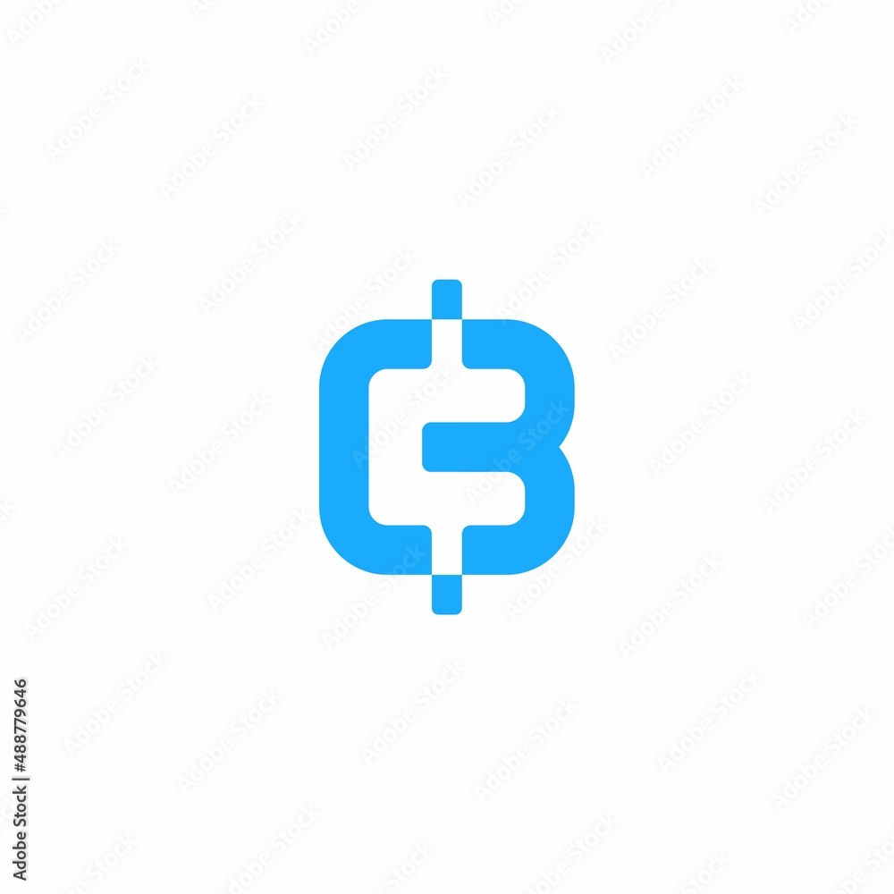 CB / BC Logo Coin Design Letter Initial CB / BC Logo Coin Design Letter Initial