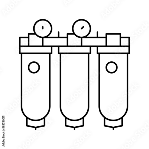 air purification system line icon vector illustration