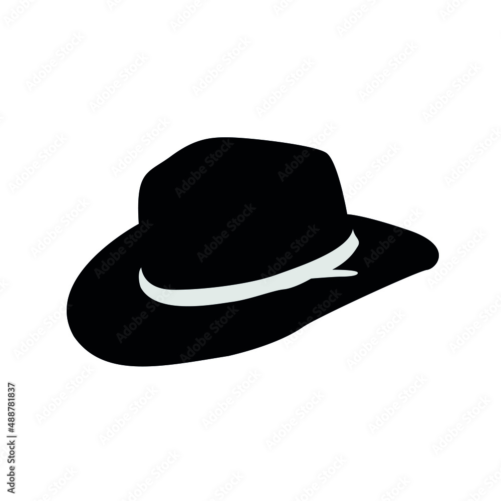 Vector icon of a cowboy hat, vector illustration. Vector icon of a cowboy hat, vector illustration.