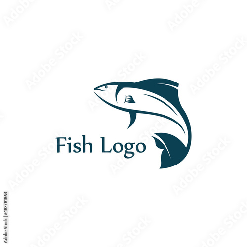 Fish logo, fishinghook, fish oil and seafood restaurant icon. With vector icon concept design illustration template