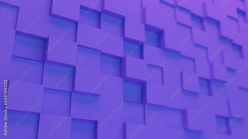 purple square pattern background,science and technology concept,3d rendering