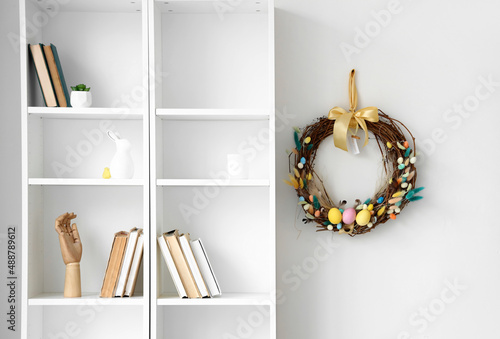 Beautiful Easter wreath and...