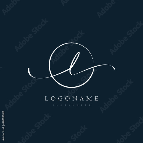 Simple Elegant Initial Letter Type L Logo Sign Symbol Icon