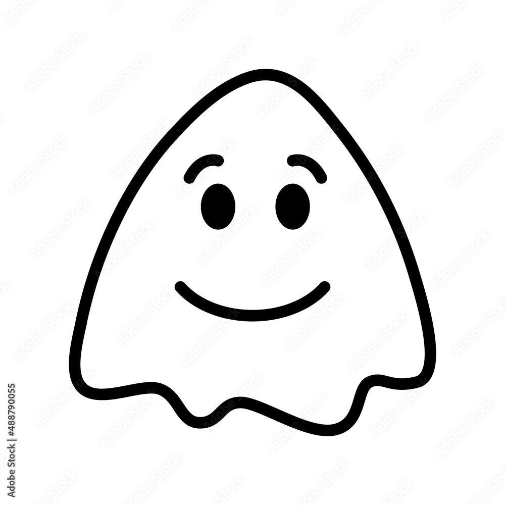 Emoticon flat line icon. Outline sign for mobile concept and web design, store Emoticon flat line icon. Outline sign for mobile concept and web design, store