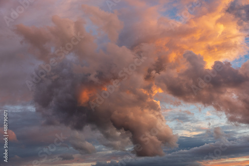 Beautiful cloudscape with fire in the sky © Magnus