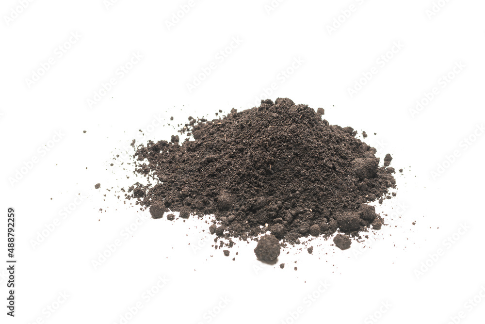 Black land for plant isolated on white background. Black land for plant isolated on white background.