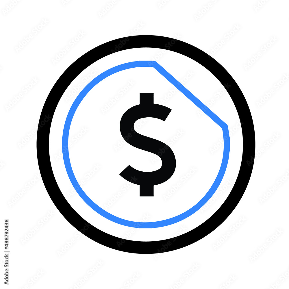 E commerce sales or dollar icon E commerce sales or dollar icon