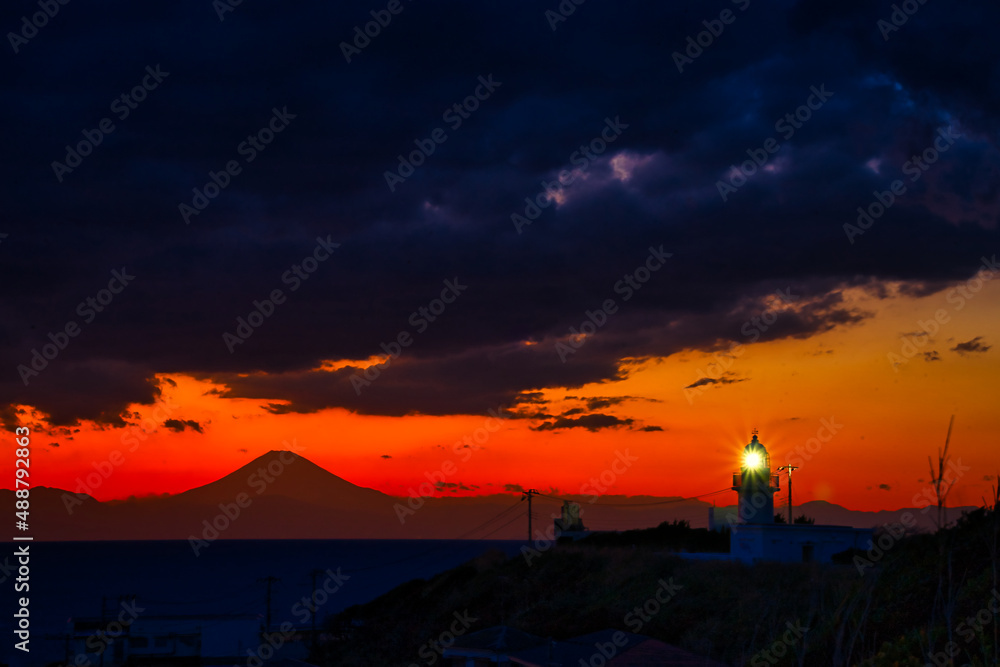 富士山と灯台