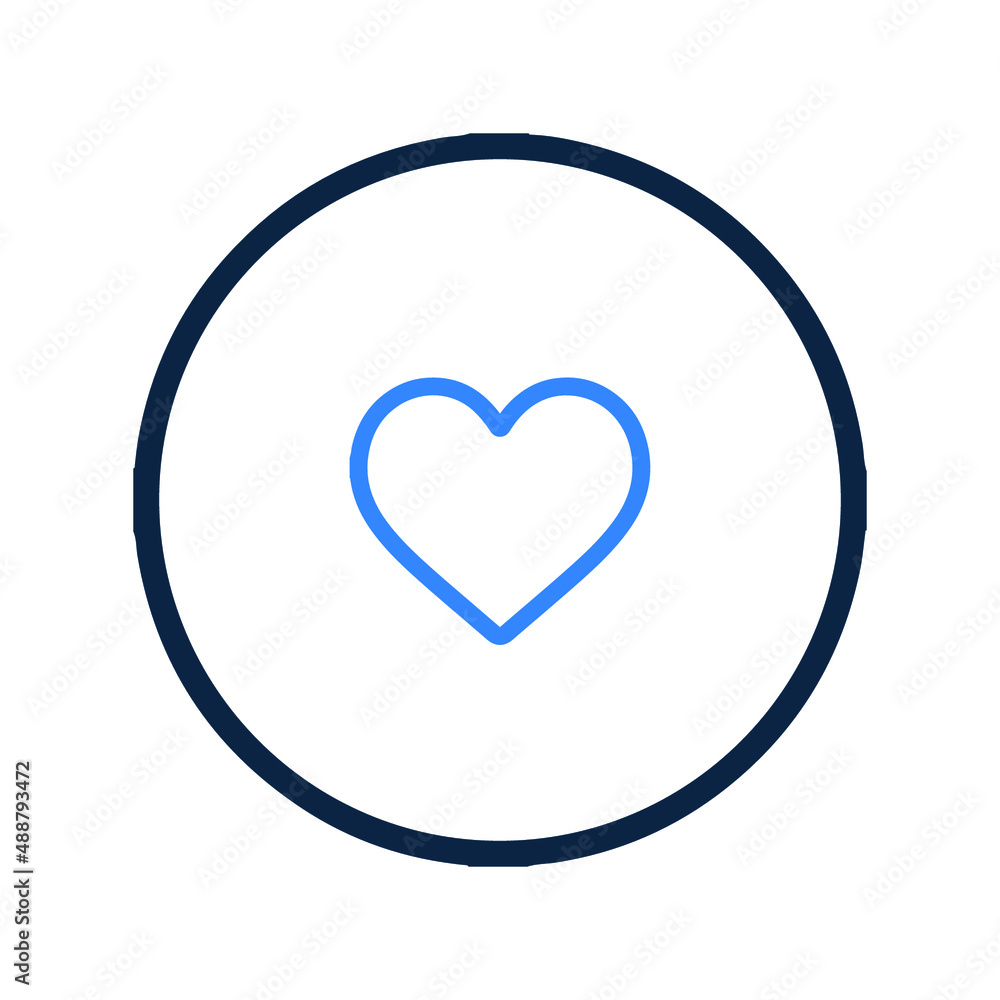 Heart love or loving icon