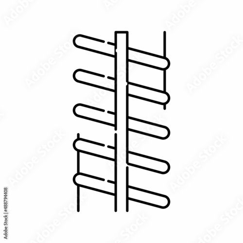 metal rebar line icon vector illustration