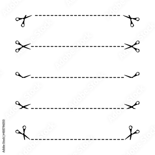 Set of Cut Here Instruction Designs