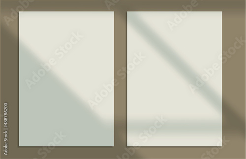 paper mock up stationery top down view. template design placeholder for greeting card, wedding invitations and buisness branding material presentation. all vector realistic mockup