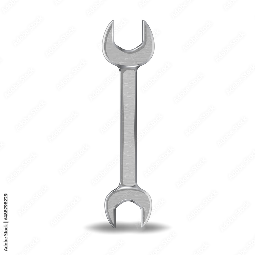 Vector realistic wrench on the white background Vector realistic wrench on the white background