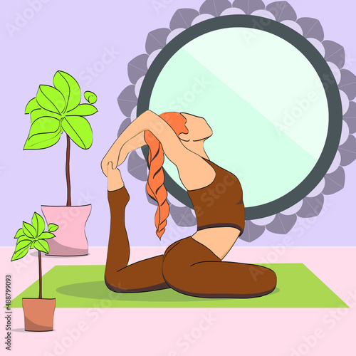 girl doing yoga