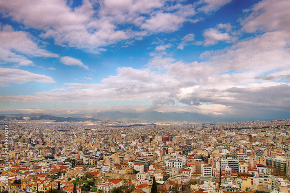 Greece. Athens. Panorama of the city from above
