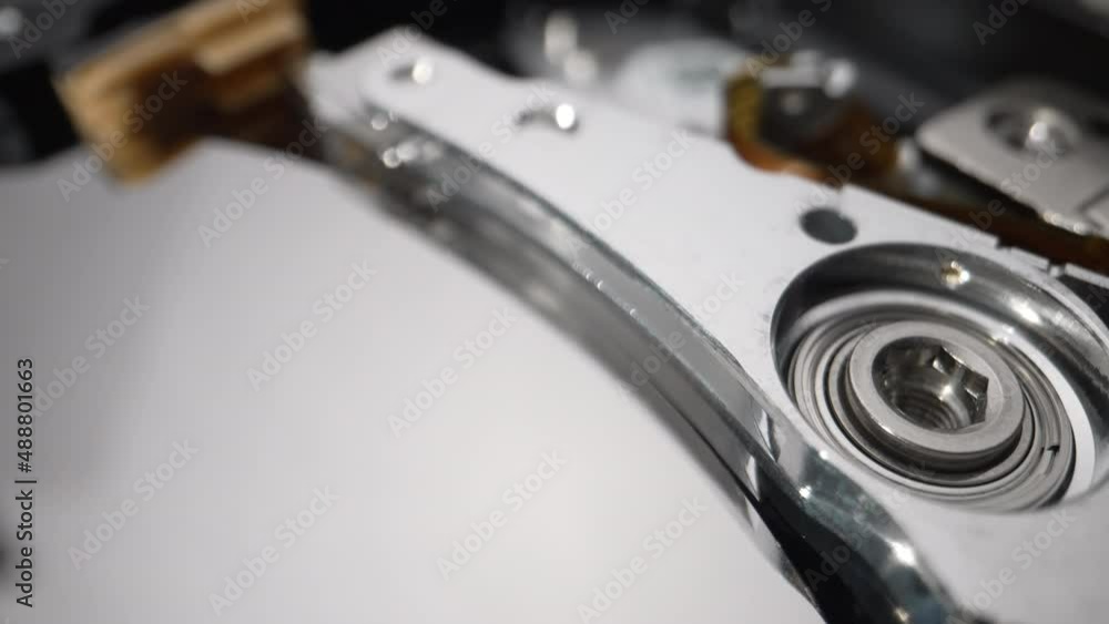 Head block disassembled hard drive Close-up Head block disassembled hard drive Close-up