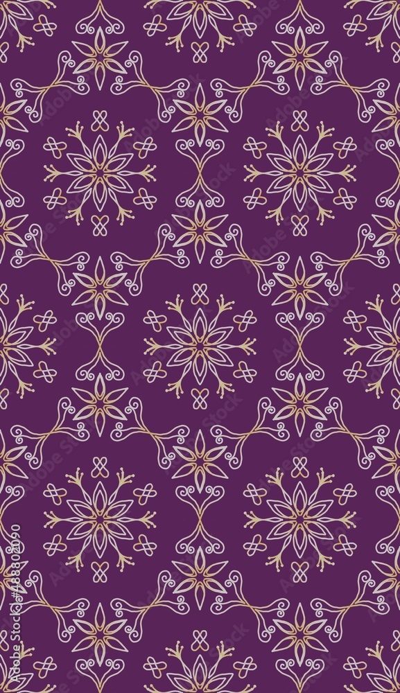 Seamless pattern floral illustrations design. Seamless pattern floral illustrations design.
