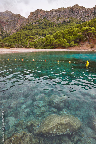 Mediterranean coast in Mallorca. Tuent cove and beach. Spain photo