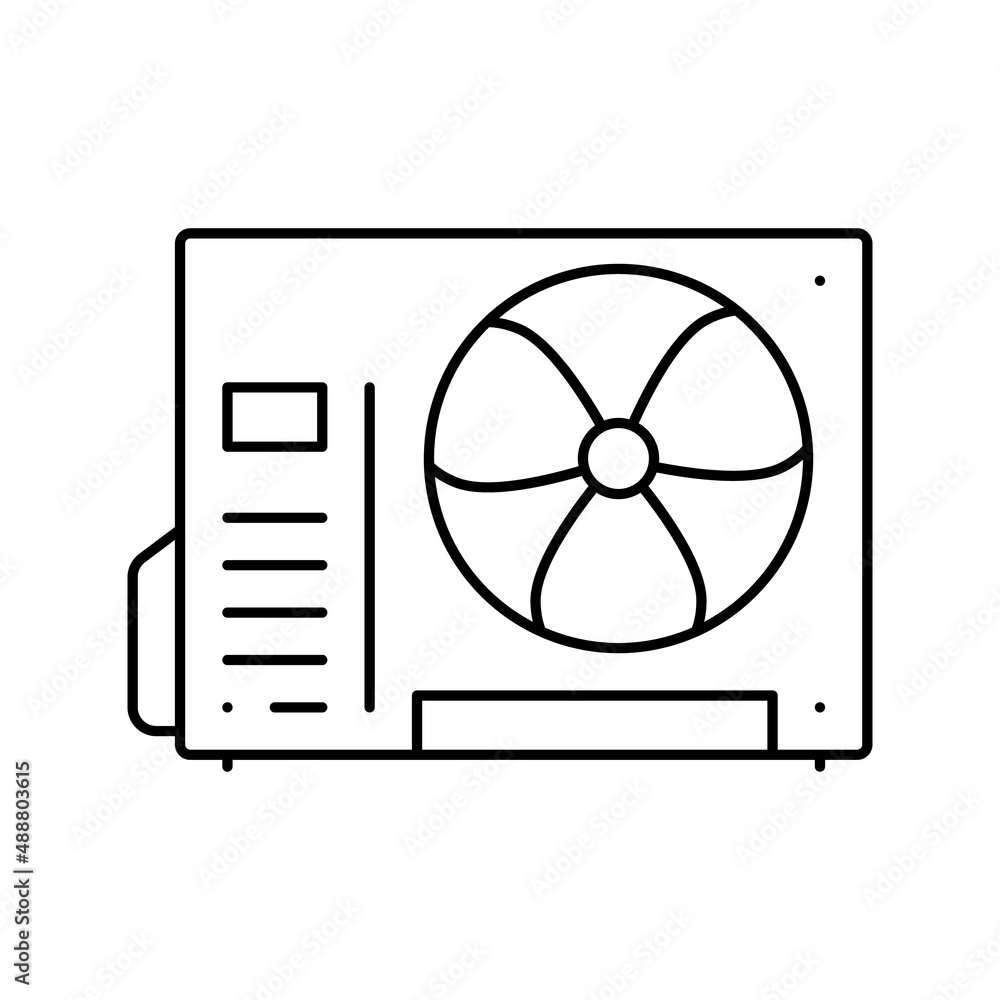 air conditioner line icon vector illustration air conditioner line icon vector illustration