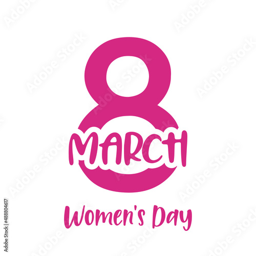 8 march, Women's Day. Isolated. Vector	
