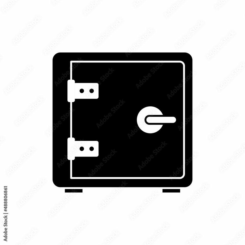 Safe box icon design template illustration vector