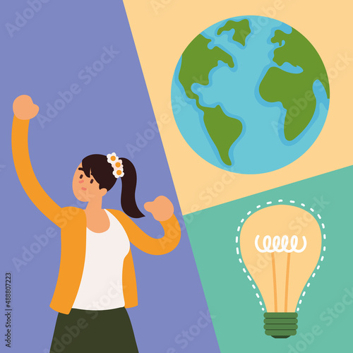 girl save the planet idea