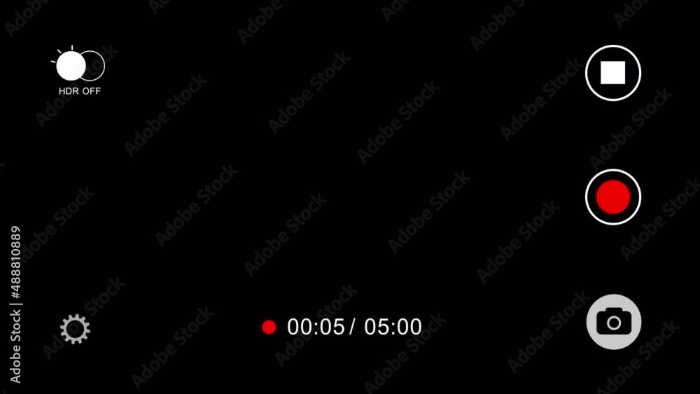 Smartphone horizontal screen camera recording overlay with alpha ...