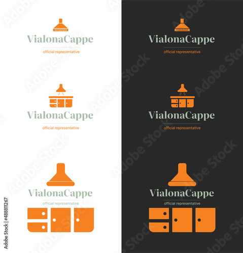 Logo kitchen design for decoration design. Elegant decoration.