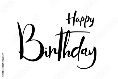 Happy Birthday lettering isolated