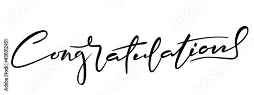 Congratulations hand lettering text