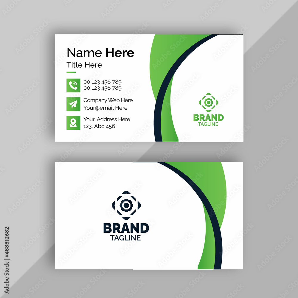 Simple minimal Clean style modern Colorful Company business card design template and editable file Simple minimal Clean style modern Colorful Company business card design template and editable file