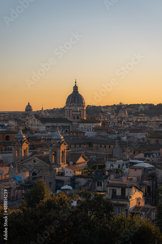view of rome at sunset