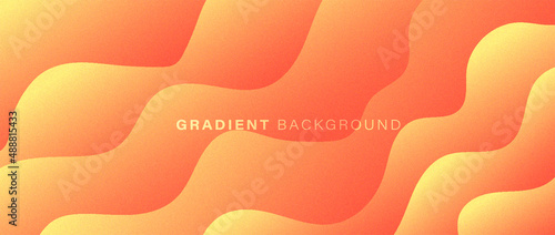 Dynamic wave gradient background with grainy texture