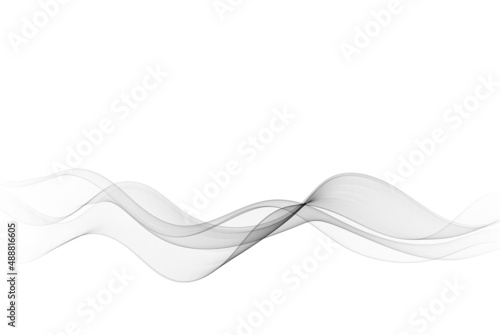 Gray wavy flow. Abstract wave background. Vector