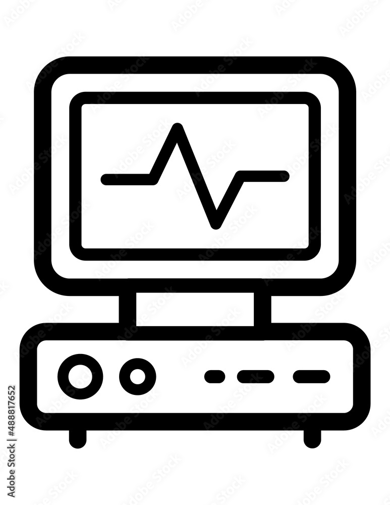 Ecg Flat Icon Isolated On White Background Ecg Flat Icon Isolated On White Background