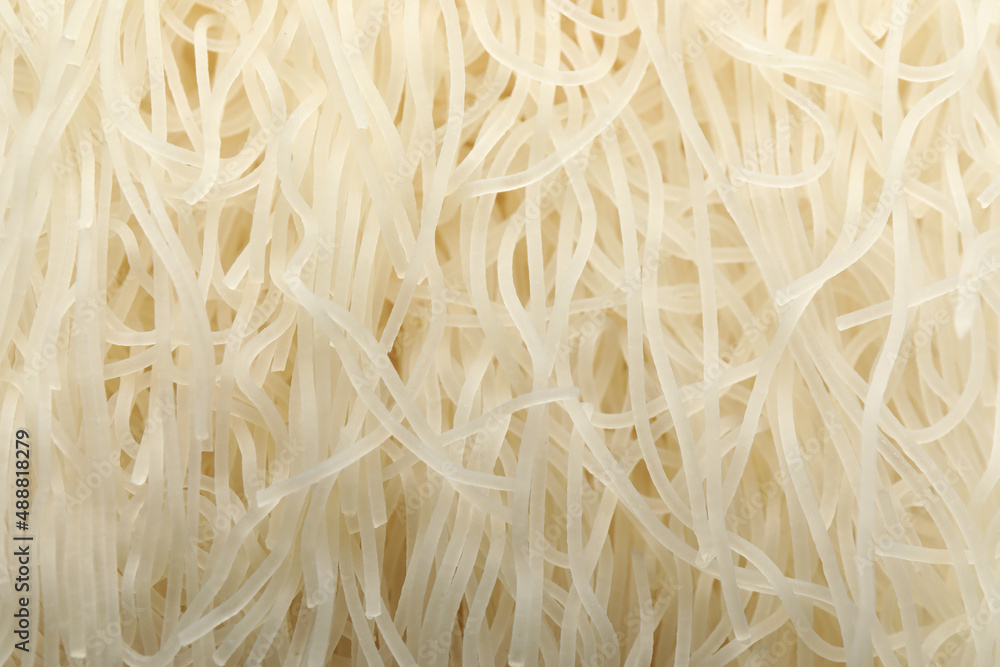 Closeup view of dried rice noodles as background Closeup view of dried rice noodles as background