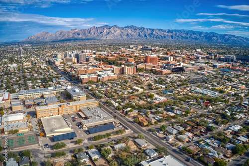 Aerial View of a Large Public University in Tucson, Arizona photo