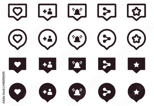 Ícones para redes sociais.
