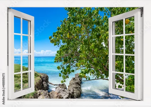 Fototapeta open window to the sea