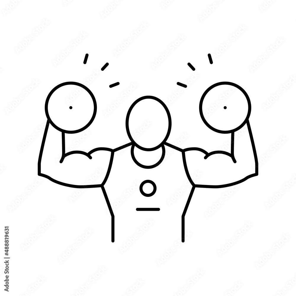 powerlifting sport line icon vector illustration powerlifting sport line icon vector illustration