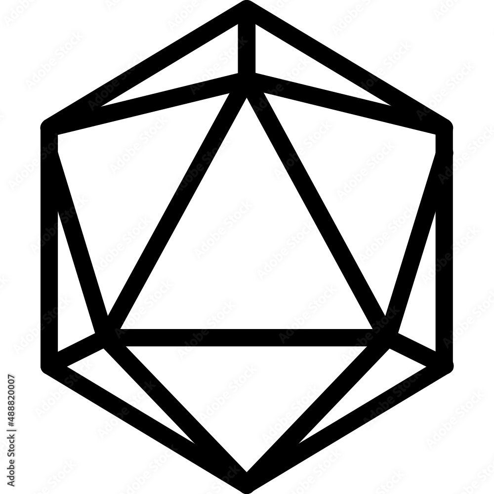 Dice D20 Icon Adobe Stock