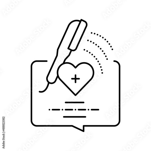 bathing homecare service line icon vector illustration
